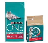 9,75 kg + 2,8 kg gratis! Purina ONE Crocchette per gatti - SterilCat con Manzo