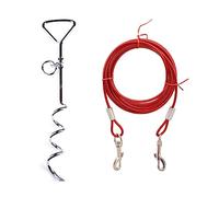 9.8/16.4/32.8Ft Cani Tie Out Cavo & Palo Set Per Cani di Piccola Grande Cani Pet Yard Guinzaglio In Acciaio Per Spiaggia