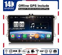 9" 8-Core Android 14 Autoradio Carplay VW Passat Golf 5 6 Caddy Touran Polo Polo