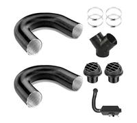 9 accessori per riscaldamento a gas diesel, tubo dell'aria calda, 75 mm | Accessorio completo per condotto dell'aria per riscaldatori a diesel, adatto per furgoni, camper, tutti i veicoli con
