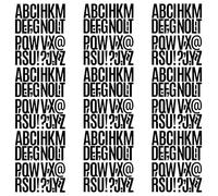 9 adesivi con lettere dell'alfabeto, numeri neri, lettere autoadesive per cassette postali, pareti, auto, feste, casa, compleanni, progetti fai da te