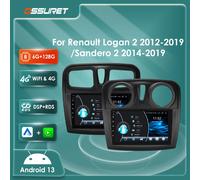 2Din Android Autoradio Carplay per Renault Logan 2 2012-2016 2017 2018 2019 Sandero Lettore Multimediale GPS Navi Stereo Audio 4G P1L A-4Core-1G 16G