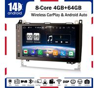 9" Android 14 Autoradio CarPlay Mercedes W169 W245 Viano Vito DAB+ GPS Bluetooth