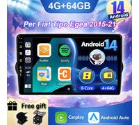 9" Android 14 Autoradio CarPlay Per Fiat Tipo Egea 2015-21 GPS Navi DSP 4G+64GB