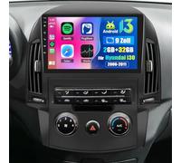 9'' Android Autoradio per Hyundai i30 2006-2011 modello manuale 2 DIN, adatto per Apple Carplay Android Auto con Bluetooth WiFi Navi GPS controllo volante telecamera posteriore + Mic, 2+32G