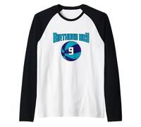 9 anni Compleanno Carolina del Nord Ragazzo Basket Atletico Maglia con Maniche Raglan
