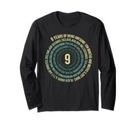 9 anni compleanno Helix 9 anno ragazzi ragazze compleanno Maglia a Manica