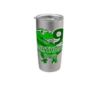 9 ANNI DINO COMPLEANNO BIMBO DINOSAURIER 9° COMPLEANNO Bicchiere termico in acciaio inox doppia parete