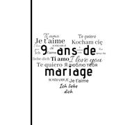 9 ans de Mariage: Cadeau Mariage Noces de Faïence | Petit carnet de notes, 100 pages lignées, Idée de Cadeau pour l'Anniversaire de votre Mariage, 9 ans Noces de Faïence