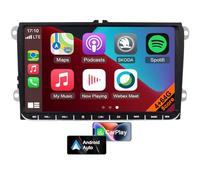 9'' Autoradio Android 13 per VW Golf, Passat, Polo, Skoda Fabia, Yeti, Seat Leon, con Navigazione GPS, Video 1080P, Carplay, Android Auto, Bluetooth, WiFi, Supporto per Telecamera (8core 4GB+64GB)