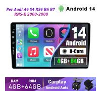 9"Autoradio Per Audi A4 S4 RS4 B6 B7 RNS-E Android 14 GPS Navi Car Play 4GB+64GB