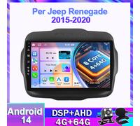 9" Autoradio Per Jeep Renegade 2015-2020 Android 14 CarPlay GPS Navi DSP 4G+64GB