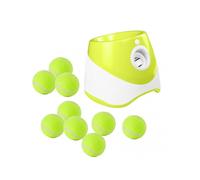 (9 Balls, Fluorescent) Dog Automatic Ball Launcher with 3/6/9 Balls Pet Interactive Ball Thrower Device for Dogs Puppy Pet