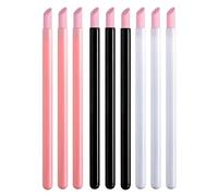 9 bastoncini spingi per smalto al quarzo, pietra pomice per cuticole, riparazione della pelle morta, strumento professionale per manicure per salone di bellezza, rosa