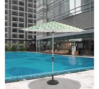 9' Beach Patio Pool Side Umbrella Outdoor Garden Table Umbrella with 8 Sturdy Ribs & Pole