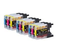 9 C/M/Y Cartuccee di inchiostro per Brother DCP-J725DW, MFC-J625DW, MFC-J6710D