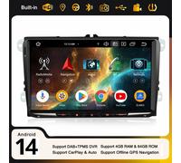 9" CarPlay Android 14 Autoradio GPS 8-Core Per VW Caddy Golf 5/6 Passat CC Jetta
