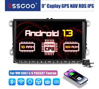 9" Carplay Autoradio Android 13 GPS Camera Per VW GOLF 5 6 PASSAT B6/7 Touran T5