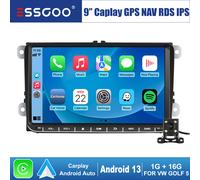 9" Carplay Autoradio Android 13 GPS Nav Cam Per VW GOLF 5 6 PASSAT POLO 6R CADDY