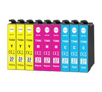 9 cartucce 33XL compatibili con Epson 33XL ciano magenta giallo per Epson Expression Premium XP-530 XP-540 XP-7100 XP-900 XP-630 XP-635