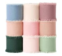 9 Colori Nastro Chiffon, Nastro Regalo Nastrino Colorati Decorazione Nastro Chiffon Nastri per Pacchi Regalo per Matrimoni, Inviti di Nozze, Decorazioni per Feste di Compleanno