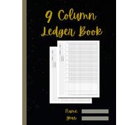 9 Column Ledger Book: Nine Columnar General Record Keeping Pad and Notebook for Accounting, Bookkeeping, Income and Expense | Perfect for Small Business & Personal Finance | Horizontal Layout.