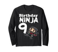 9° Compleanno Ninja Kick Compleanno Ninja 9 Maglia a Manica