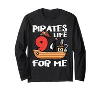 9° Compleanno Pirates Life for Me 9 Anni Bday Boys Kids Maglia a Manica