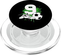 9° compleanno ragazzo 9 anni calciatore compleanno calcio PopSockets PopGrip per MagSafe