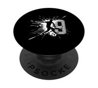 9 ° compleanno ragazzo 9 anni calcio calcio compleanno PopSockets PopGrip Adesivo