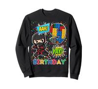 9° Compleanno Ragazzo Ninja Blocks Master Builder Kids Felpa