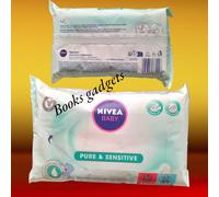 Nivea Baby Pure & Sensitive Salviettine Detergenti Idratanti - Confezione da 63 Salviette