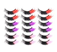 9 coppie ciglia colorate soffici finte ciglia lunghe per Halloween Cosplay