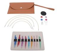 9 coppie set di ago a maglieria circolare, kit di ago circolare intercambiabile da 3-6 mm, set di aghi da maglieria staccabile in acciaio inossidabile