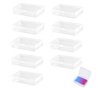 9 custodie per carte da gioco in plastica trasparente, riutilizzabili, a scatto, organizer per carte da gioco, carte sportive, MTG, carte bancarie, biglietti da visita, 9,8 x 7,4 x 2,4 cm