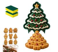 9-Design Christmas Mini Pie Molds Collection, Reusable Holiday Mini Pie Molds for Baking,DIY Christmas Baking Set with Santa, Snowman, Reindeer Tree, for Fruit Desserts (1PCS-e)
