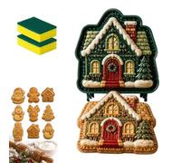 9-Design Christmas Mini Pie Molds Collection, Reusable Holiday Mini Pie Molds for Baking,DIY Christmas Baking Set with Santa, Snowman, Reindeer Tree, for Fruit Desserts (1PCS-g)