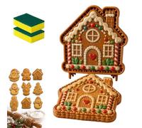 9-Design Christmas Mini Pie Molds Collection, Reusable Holiday Mini Pie Molds for Baking,DIY Christmas Baking Set with Santa, Snowman, Reindeer Tree, for Fruit Desserts (1PCS-h)