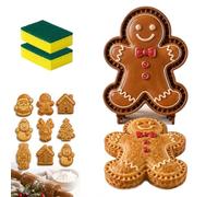 9-Design Christmas Mini Pie Molds Collection, Reusable Holiday Mini Pie Molds for Baking,DIY Christmas Baking Set with Santa, Snowman, Reindeer Tree, for Fruit Desserts (1PCS-b)
