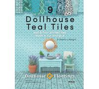9 Dollhouse Teal Tiles. VOL6: Wall & Floor printed tiles ready to cut and glue