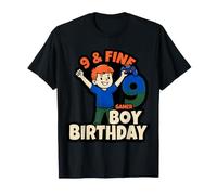 9 E Buon Giocatore Ragazzo Compleanno Nove Anni Bambini Umorismo Maglietta