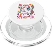 9 È il mio nono compleanno Unicorn Rainbow Magic PopSockets PopGrip per MagSafe