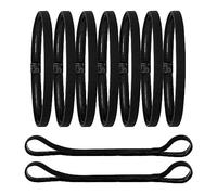 9 fasce elastiche antiscivolo per capelli, per sport, colore nero, con impugnatura in silicone elastico, per esercizi di capelli e sudore, accessori per capelli per yoga, jogging, pallavolo, uomini,
