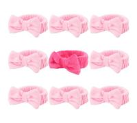 9 fasce per capelli rosa da spa, bomboniere per pigiama party, in morbido pile corallo, fasce per capelli per la cura della pelle, fascia per il trucco per lavare il viso, doccia, yoga, feste spa