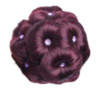 9 fiori fermagli for capelli finti cristalli sintetici chignon extension elastico sposa ciambella chignon accessori for capelli(N)