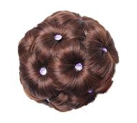 9 fiori fermagli for capelli finti cristalli sintetici chignon extension elastico sposa ciambella chignon accessori for capelli(B)