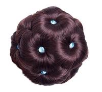9 fiori fermagli for capelli finti cristalli sintetici chignon extension elastico sposa ciambella chignon accessori for capelli(E)