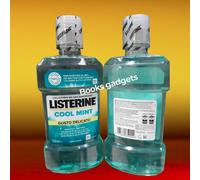 9 Flaconi Listerine CooL Mint Collutorio Gusto Delicato Rimuove i Batteri 500ml