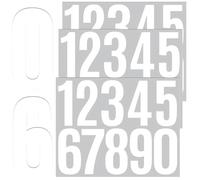 9 Fogli Adesivi Numeri Impermeabili, 7,6 cm Adesivo di Numeri, Lettere Adesive Grandi, 1-9 Autoadesiva Numero di Indirizzo Civico, per Finestra, Cassetta Postale, Numero Civico (Cenere)