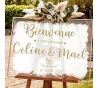 9 Fogli Adesivi Personalizzati Pannello di Benvenuto al Matrimonio Adesivi per Pannello Home Lettere Francese Numeri Mese Cuore Anello Decorazione FAI DA TE per Ospiti Festa Matrimonio